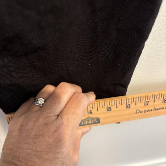 Ann Taylor Pants Womens 4 Black Linen Blend Cropped Ankle Trouser Work Office - Picture 7 of 11